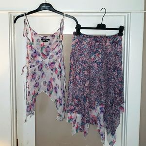Isabel Marant Silk Etoile Orka Top/Skirt Set .Skirt 36/4 Top 38/6 (Note Size)